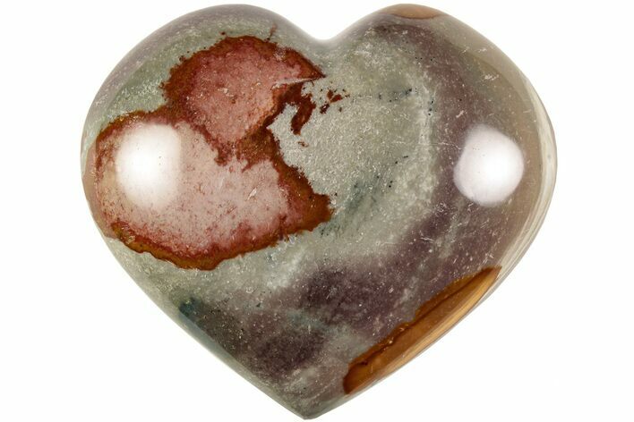 Wide, Polychrome Jasper Heart - Madagascar #205263